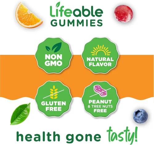 Miniatura 4 de Lifeable Gomitas de péptidos de colágeno 100 mg con vitamina C Suplementos de colágeno de gran sabor Gomitas vegetarianas para la piel