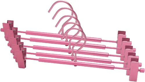 Miniatura 10 de VALINK Colgador de falda de metal, percha de pantalones de aleación de aluminio con clip, multifunción, portátil, no se oxida ni se decolora