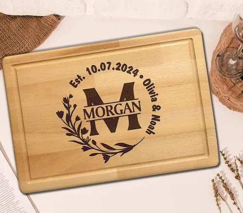 Miniatura 4 de Tabla de cortar personalizada, regalo para parejas para boda, aniversario, inauguración de la casa, compromiso, Navidad, cumpleaños, tablas