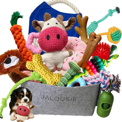 Miniatura 13 de Jalousie - Paquete múltiple de juguetes chirriantes para perros, paquete a granel, juguete para cachorros - Juguetes para cachorros para mascotas