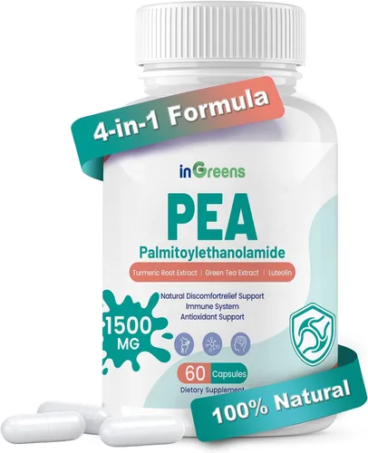 inGreens Palmitoiletanolamida 4 en 1 de alta potencia, suplemento de guisante de 700 mg para hombres y mujeres, fabricado en Estados Unidos, 60