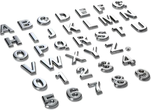 Miniatura 2 de DNA Motoring EM-L-Letter-W-SL Calcomanía Emblema Insignia Adhesivo de Metal con Letra Plateada para Auto Carro Camión Motocicleta Logo - W
