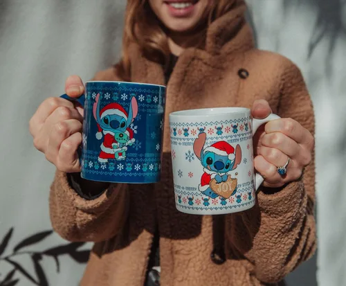 Miniatura 6 de Disney Lilo & Stitch - Juego de 2 tazas de cerámica, tazas de café para expreso, té, cada uno tiene capacidad para 14 onzas