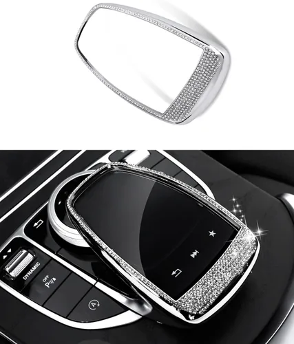 Miniatura 7 de CONGCONG para Mercedes Benz Cubierta de Control de Medios Interior Bling Accesorios de Cristal Compatible con Accesorios Mercedes-Benz