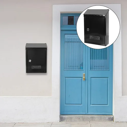 Miniatura 2 de GANAZONO Buzón de pared bloqueable Buzón de correo al aire libre Buzón de letras del hierro