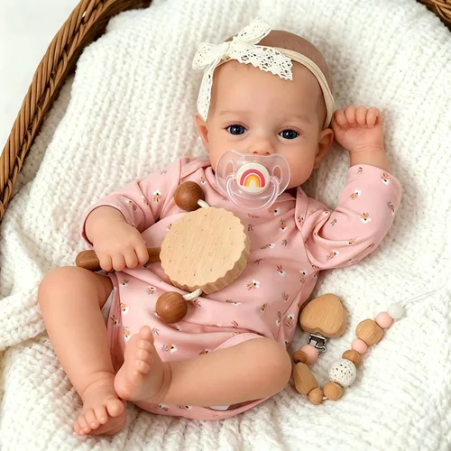 Miniatura 10 de SCOM Muñecas de Bebé Reborn Realistas - Muñecas de Bebé Recién Nacido Realistas de 18 Pulgadas Adorable Niña, Muñeca de Bebé de la Vida Real