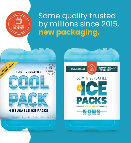 Miniatura 7 de Healthy Packers Ice Packs for Lunch Boxes & Coolers - Freezer Packs - Original Cool Pack Cooler Accessories for Beach, Camping & Fishing Slim &