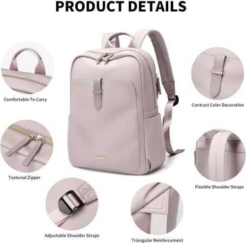Miniatura 5 de GOLF SUPAGS - Mochila para portátil para mujer, casual, bolsa de día, para el trabajo, de viaje, mochila para portátil, para portátiles de 14/16