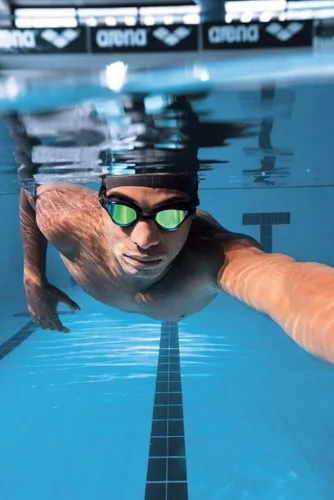 Miniatura 8 de ARENA Unisex Adult Cobra Tri Swimming Goggles for Triathlon and Fitness Swipe Anti-Fog Wide Vision Mirror Lens Amarillo/Cobre/Negro
