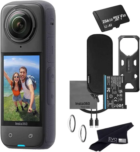 Miniatura 3 de Insta360 Cámara de acción impermeable X4 8K 360, 8K 360, estabilización, pantalla táctil, edición AI, transmisión en vivo, cámara web, control
