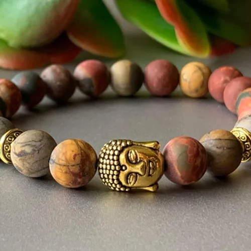Miniatura 6 de rubyca Buda pulsera de perlas de conector pequeño Espiritual Espaciador de cobre para joyas, Cobre, 20