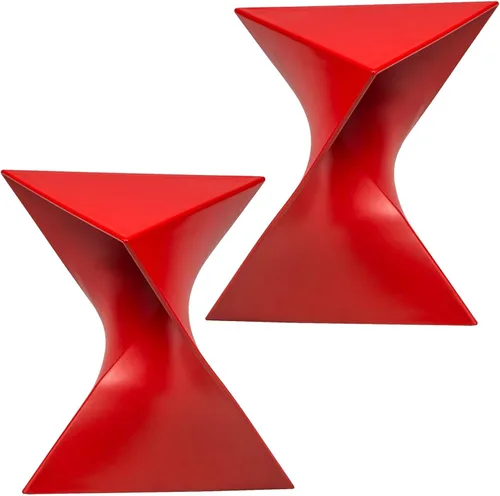 Miniatura 21 de LeisureMod Randolph - Mesa auxiliar apilable de 15.75 pulgadas, resistente a la intemperie, versátil mesa auxiliar triangular de plástico para sala