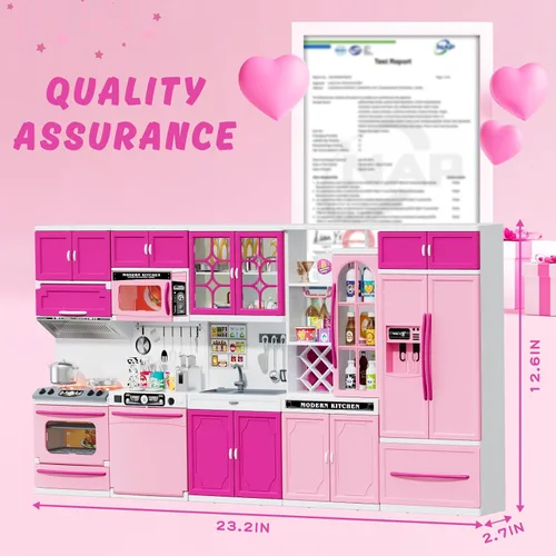 Miniatura 2 de Wee Wonders - Juego de cocina para niños de 5 en 1 con luces y sonidos realistas, juguetes de mini cocina para niñas, juguete de casa de cocina