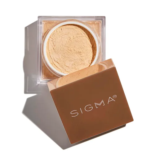 Sigma Beauty Polvo de ajuste suave de enfoque: polvo sedoso y ligero para fijar el maquillaje, el polvo difuminador reduce el aspecto de los poros,