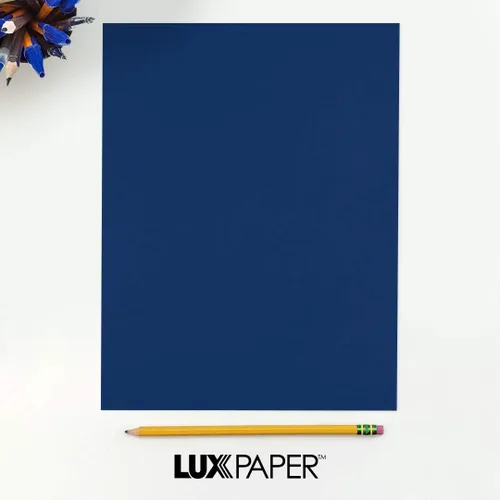 Miniatura 7 de LUXPaper Cartulina de 8.5 x 11 pulgadas, tamaño carta, azul marino, cubierta de 100 libras (texto de 183 libras), 50 unidades Azul marino - 100