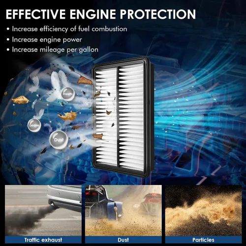 Miniatura 3 de KURIMUP Filtro de aire de repuesto para motor CA11259 (PE07-13-3A0A), filtración eficiente que ofrece un 99% de purificación de aire, apto