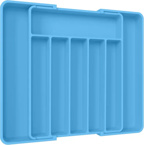 Miniatura 24 de Aujen Organizador de cubiertos – Organizador de cajones de cocina expandible, organizador de utensilios ajustable, bandeja de cubiertos