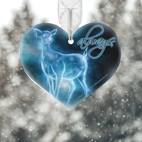 Miniatura 2 de Harry Potter - Always Patronus - Accesorio de impresión acrílica colgante en forma de corazón - Perfecto para regalar o coleccionar Heart shaped