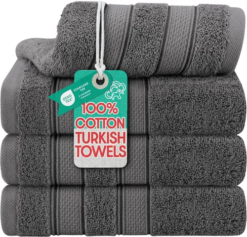 Miniatura 11 de American Soft Linen - Juego de toallas de mano Salem, 4 unidades de lujo de 600 GSM, 100 % algodón para baño, toallas de 13 x 13 pulgadas de mano