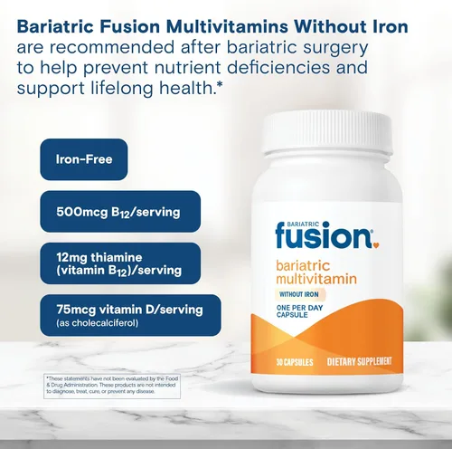 Miniatura 5 de Bariatric Fusion Multivitamínico bariátrico sin hierro 1 por día Pacientes postoperatorios Vitamina sin hierro para bypass gástrico