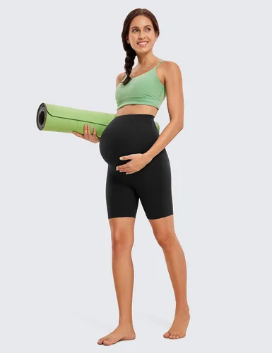 Miniatura 5 de CRZ YOGA Womens Butterluxe Maternity Yoga Shorts 6" - Over The Belly Pregnancy Workout Athletic Biker Shorts