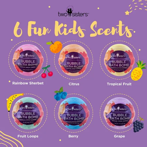 Miniatura 2 de Bombas de baño místicas para niñas y niños con juguetes sorpresa en el interior (paquete de 6) – Bombas de baño de burbujas grandes para niños