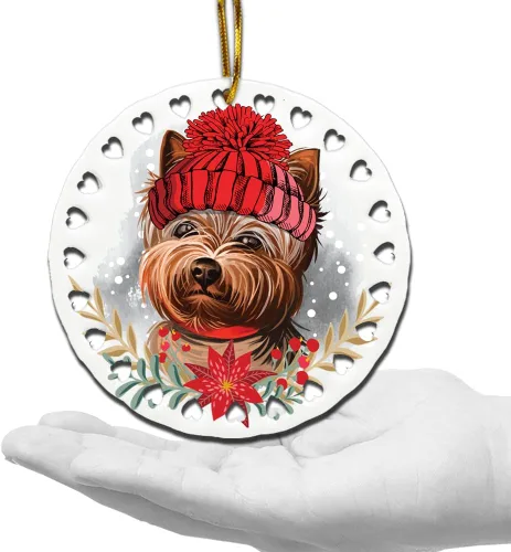Miniatura 15 de BELLA BUSTA -Adorno de Navidad para perros, decoración navideña para amantes de los perros, estampado de Navidad UV