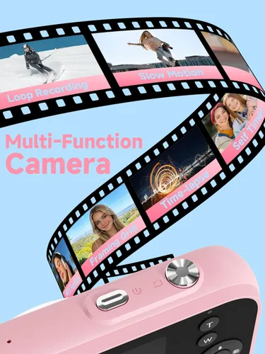 Miniatura 6 de Y2K - Cámara digital retro para adolescentes, cámara compacta 4K para apuntar y disparar con filtros vintage, mini cámara de vlogging de regalo