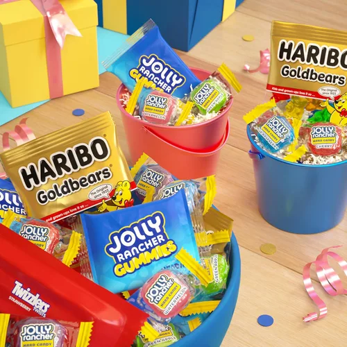 Miniatura 5 de HARIBO, JOLLY RANCHER y TWIZZLERS - Paquete surtido de dulces con sabor a frutas, 31.4 onzas
