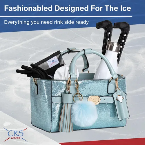 Miniatura 102 de CRS Cross Rink Side Tote. Ice Skating Accessory Bag-Figure Skating, Roller, Inline Skaters, Dance, Cheer.Organizes Guards Water Bottle Phone
