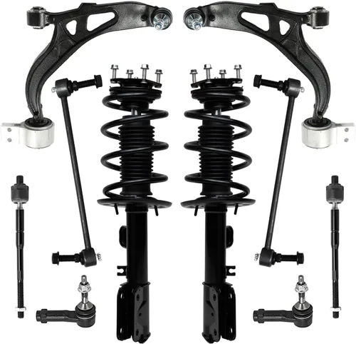 Miniatura 11 de Detroit Axle - Kit de suspensión frontal de 10 piezas para Jeep 2002-2004 Liberty, 2 brazos de control superiores con rótula 2 rótulas inferiores, 4