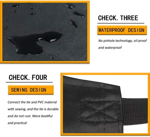 Miniatura 4 de Homsolver Heavy Duty Vinyl Waterproof Apron for Unisex Adult, Ultra Lightweight, Chemical Resistant Industrial Work Apron Delantales negros con 2