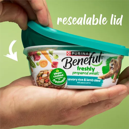 Miniatura 8 de Purina Beneful Freshly Prepared Blends - Paquete variado de alimentos húmedos para perros con carne de res, pollo o cordero, (paquete de 12) tubos