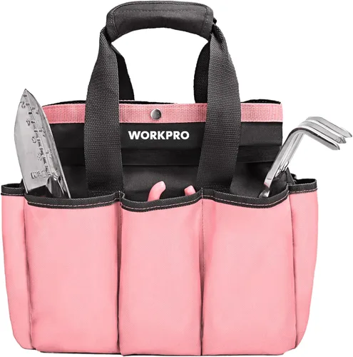 WORKPRO Bolsa de Jardín, Bolsa de Transporte y Almacenamiento de Herramientas de Jardín con 8 Bolsillos, Organizador para el Hogar para Carrito de