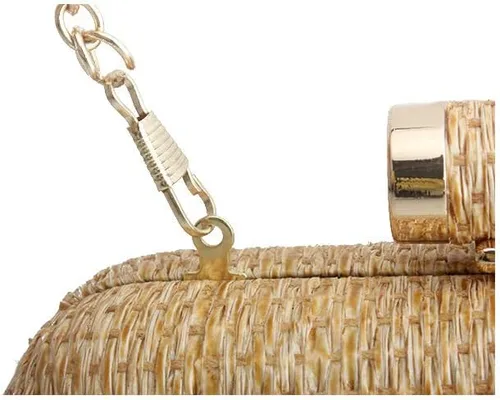 Miniatura 7 de Straw Clutch Purse for Women Wedding Hand-Woved Evening Straw Handbag Party Wedding Summer Beach Bag