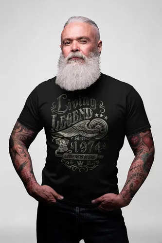 Miniatura 2 de 50th Birthday Gift Shirt for Men - Living Legend 1974 Legends Never Die - 50th Birthday Gift