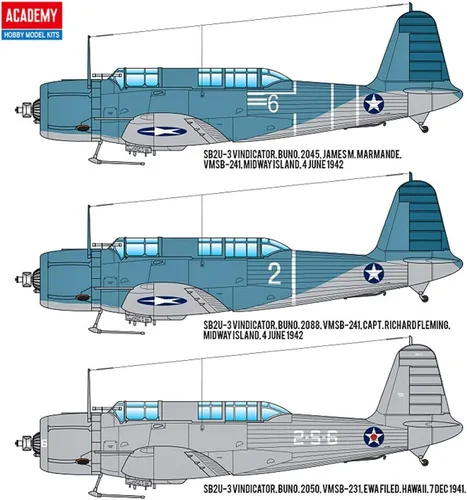 Miniatura 5 de Academy 1:48 - SB2U-3 Vindicator Batalla de Midway
