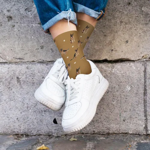 Miniatura 5 de Subvise Calcetines divertidos para perros, calcetines deportivos de invierno personalizados para mascotas para hombres y mujeres