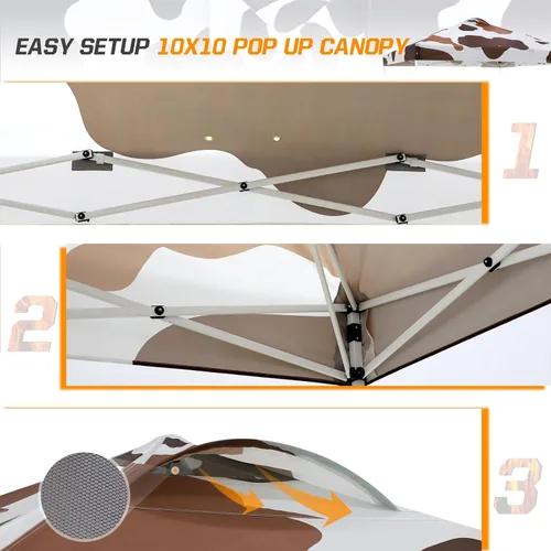 Miniatura 281 de EAGLE PEAK Tienda de campaña desplegable con bolsa de transporte con ruedas, 8 estacas, 4 cuerdas, 4 bolsas de peso, toldo de tienda de campaña