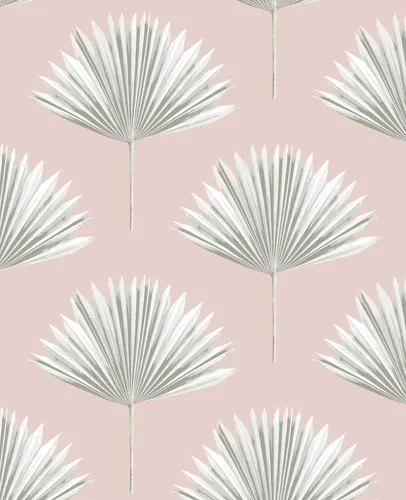 Miniatura 11 de NextWall Papel tapiz tropical para despegar y pegar con palmeras (azul marino)