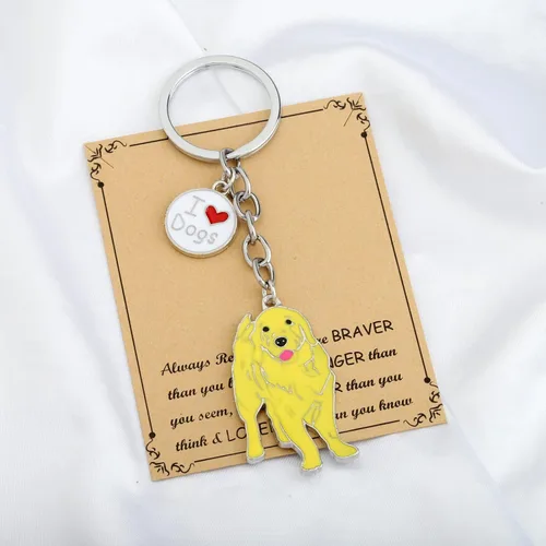 Miniatura 3 de FUSTMW Llavero Golden Retriever para amantes de los perros, regalo para dueños, regalo de Golden Retriever