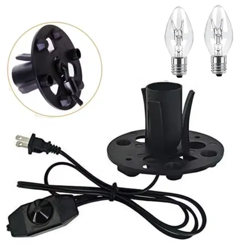 Cable de lámpara de sal del Himalaya, con interruptor de atenuación, bombilla de Navidad, cable de lámpara de sal con control de intensidad y