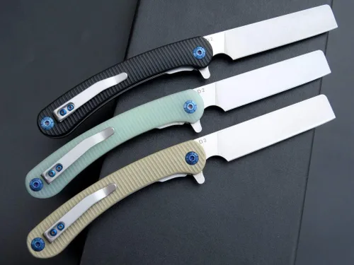 Miniatura 7 de Eafengrow EF939 cuchillo plegable de bolsillo con hoja de acero D2 y mango G10; cuchillo plegable de bolsillo EDC para supervivencia en camping y al