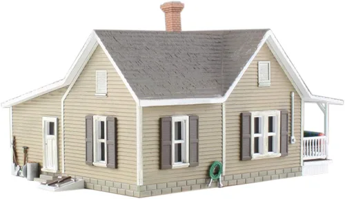 Miniatura 3 de Casa de 2 pisos de la abuela Escala N construida y lista Woodland Scenics