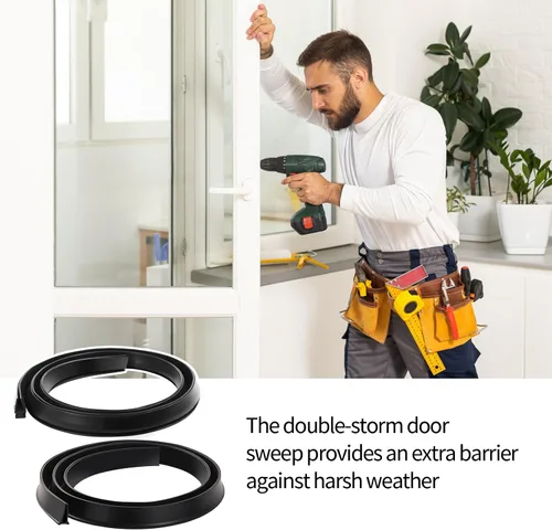 Miniatura 7 de Piezas de repuesto para puerta de tormenta, para Larson y Pella Storm Expansor de puerta, barrido para puertas de vinilo y metal, tira de goma