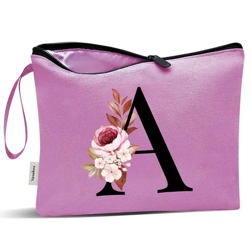 Miniatura 63 de Vavabox A-Z Bolsa de Maquillaje Personalizada, Regalos de Cumpleaños para Mujeres y Mamá, Regalos para la Mejor Amiga, Bolsa de Cosméticos