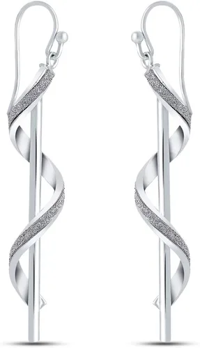Miniatura 3 de Charmsy - Aretes colgantes de plata de ley 925 con nudo infinito para mujer