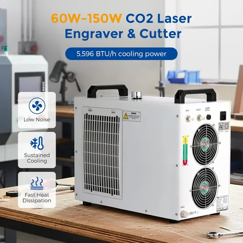 Miniatura 2 de Cloudray Enfriador de agua CW-5200 6L para grabador y corte con láser de CO2, enfriador de inmersión en frío, enfriador láser, enfriador de agua