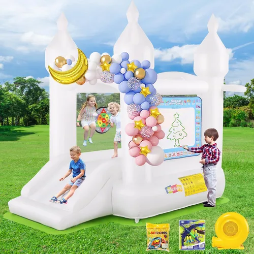 Miniatura 9 de Whubefy Casa inflable para niños, castillo animoso Dreamwing para niños de 8 a 12 años, diversión en interiores y patio trasero, casa inflable
