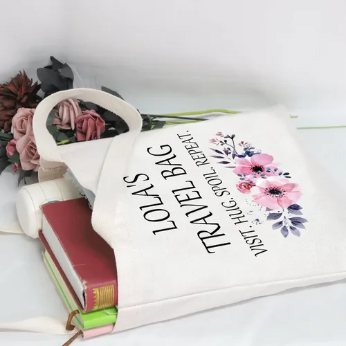 Miniatura 3 de POFULL Bolsa de viaje Lola - Regalo de cumpleaños, visita, abrazo, repetición de estropeo, bolsa de cosméticos, Bolso tote de viaje de Lola, Grande